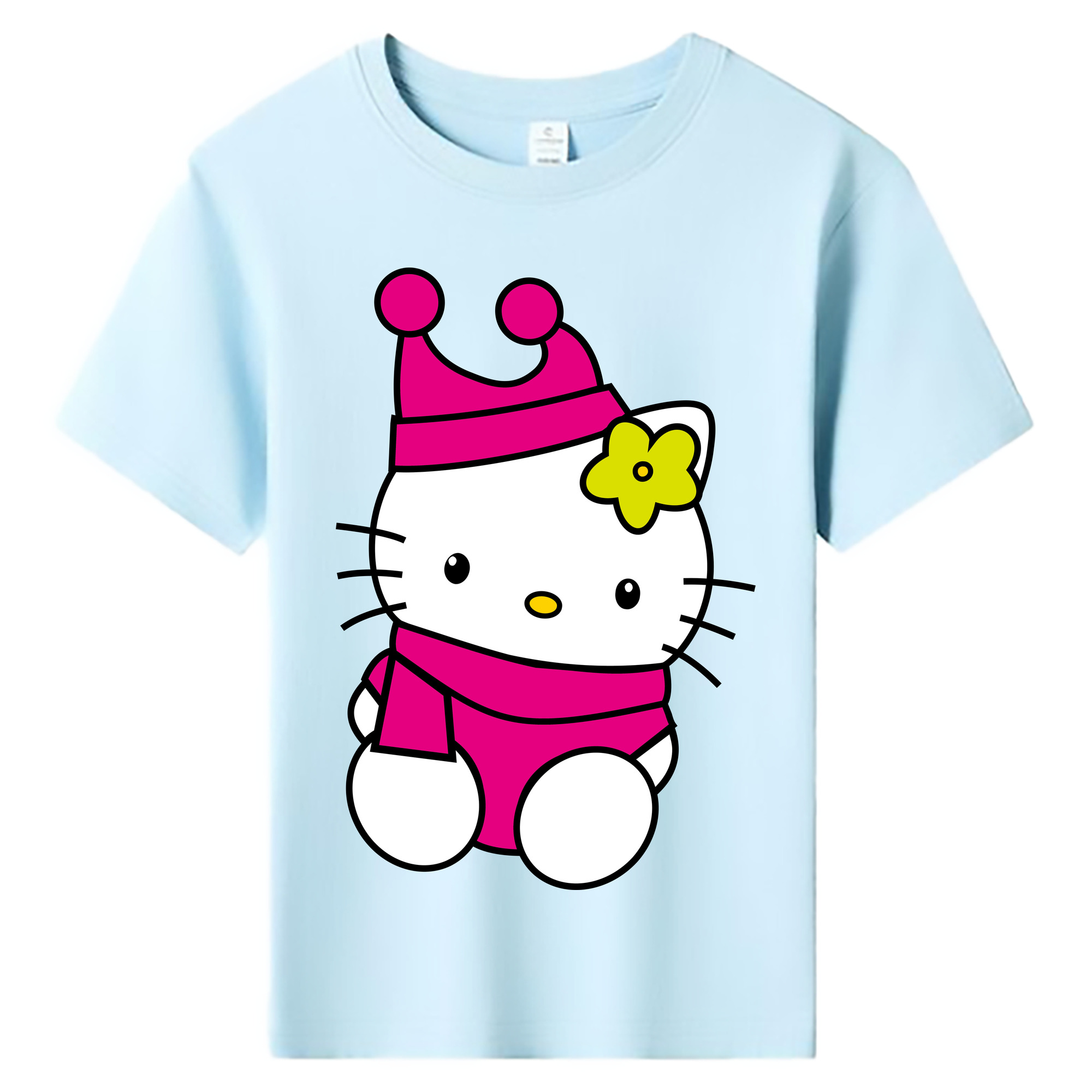 （画像用） Hello Kitty ハローキティ 綿100％キッズTシャツ（フロントプリント）